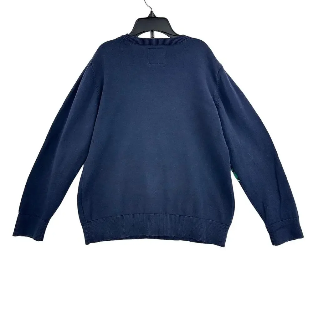 OshKosh B'Gosh, Navy Blue and Green Dino Sweater Boy's Size 12 Preowned